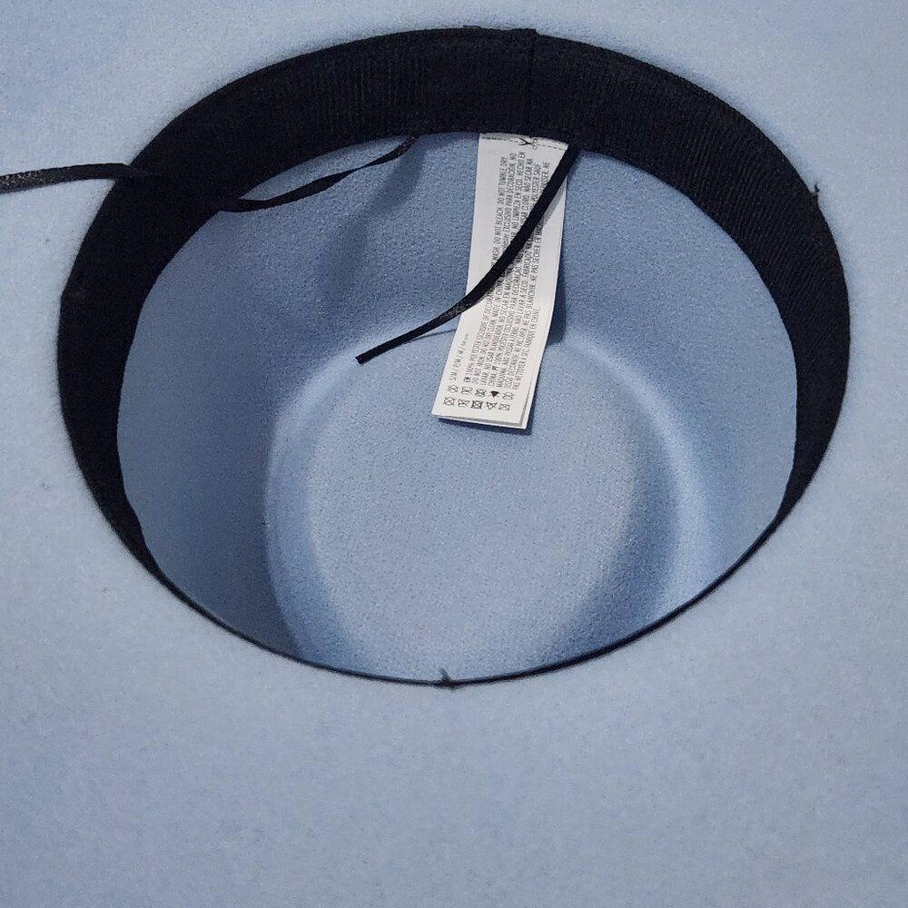 NWT Felt Bow-Trim Panama Hat - Baby Blue - Picture 2 of 3